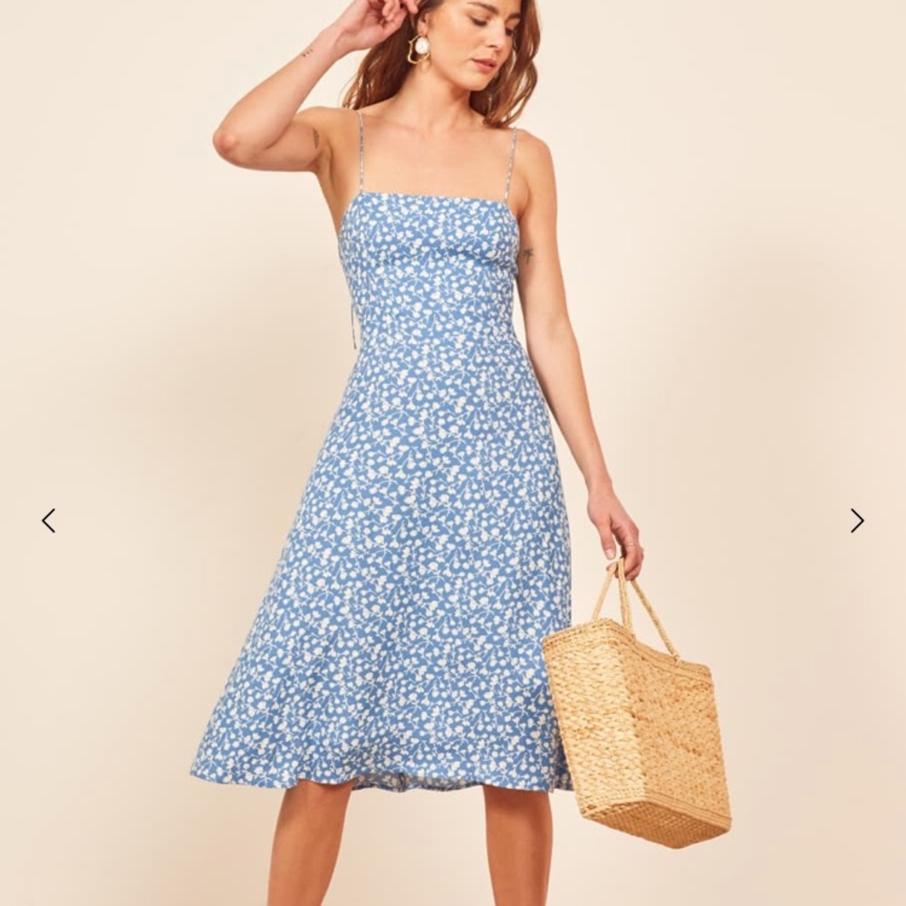 Reformation Peach Dress Marie Size 2